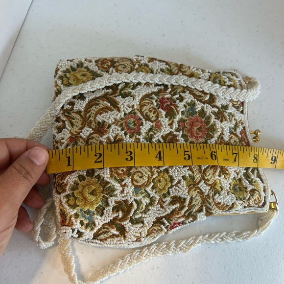 Walborg Vintage Beaded Tapestry Kiss-Lock Shoulder/Crossbody + Coin Purse - Picture 14 of 14